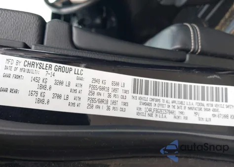 2014 Jeep Grand Cherokee Limited from USA, damaged, VIN 1C4RJFBG2EC578401